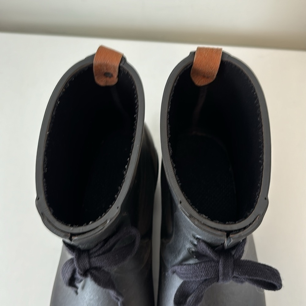 Aigle Miss Juliette Bottillon lace up rain boots in black size 40 - Picture 9 of 11